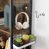 VASAGLE 4 Tiers Bookcase Office Storage Shelf Rustic Brown and Black LBC023B01